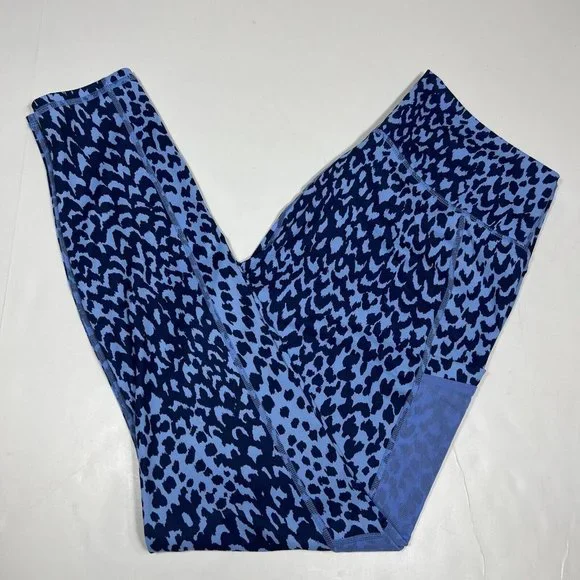 Fabletics On-The-Go PowerHold High-Waisted Legging Womens Blue Marina Sahara L - Picture 10 of 10